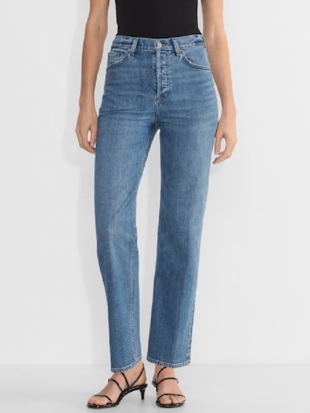Aritzia Denim Forum Arlo High Rise Straight 28L Jean